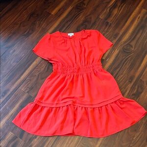 Tahari Red Aline Line Dress